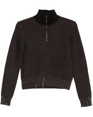Maison Margiela Pullover Mit Reißverschluss - Schwarz