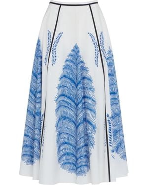 Giambattista Valli Midirock Mit Grafischem Print - Blau