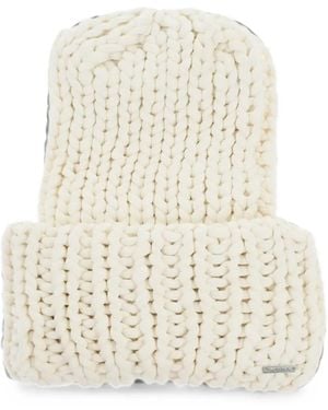 DSquared² Logo-Plaque Beanie - White