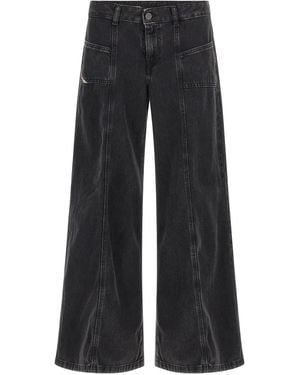 DIESEL D-AKI front-pocket wide-leg jeans - Azul