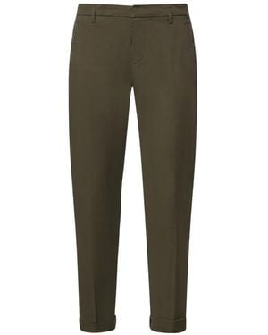 Dondup Gaubert Slim-Fit Turn-Up Chino Pants - Green
