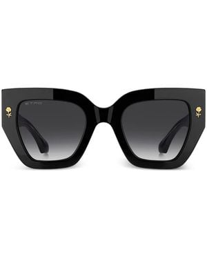 Etro Flower-Detail Sunglasses - Black