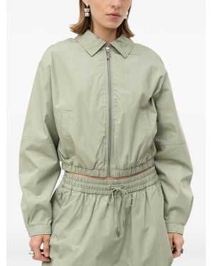 HUGO Elasticated-Hem Zip-Up Jacket - Green