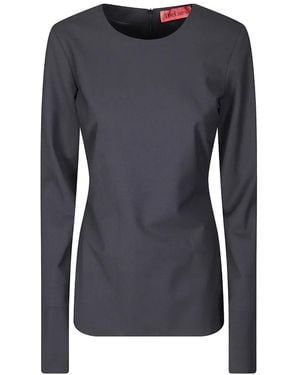 Thelatest Elisa Long-Sleeve Top - Blue