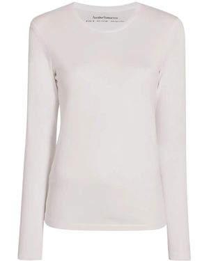 Another Tomorrow Crew-Neck Organic Cotton T-Shirt - White