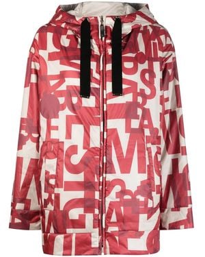 Max Mara Wendbarer Kapuzenmantel - Rot