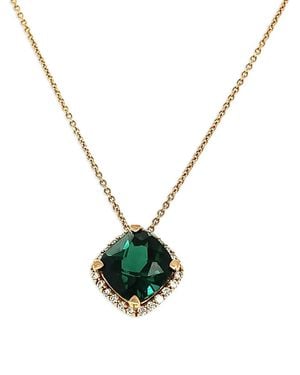Lisa Nik 18K Rose Diamond And Tourmaline Necklace - Metallic
