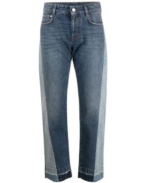 Stella McCartney Colour-Block Straight-Leg Jeans - Blue