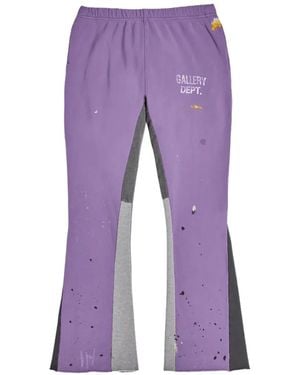 GALLERY DEPT. Gd Logo Paint-Splatter Flared Track Trousers - Purple