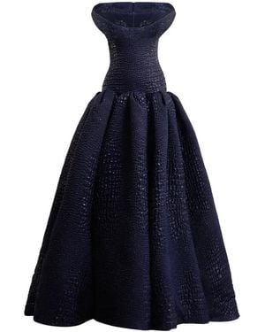 Gemy Maalouf Off-Shoulder Sweetheart Dress - Blue
