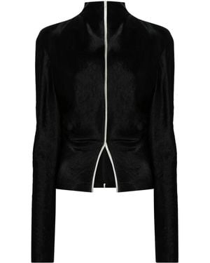 Nanushka High-Neck Draped Top - Black