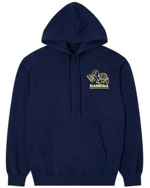 Edwin Kamera Back-Print Hoodie - Blue