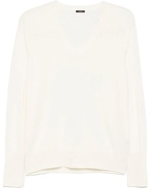 JOSEPH Klassischer Kaschmirpullover - Weiß