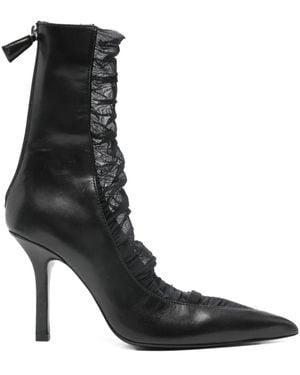 Patrizia Pepe 95Mm Second-Skin Ankle Boots - Black