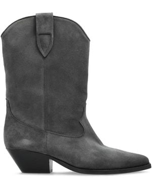 Isabel Marant Botines Duerto de ante con tacón de 40 mm - Negro