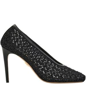 Ferragamo Macramé Pumps - Black