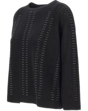 Elena Miro Rhinestone-Embellished Jumper - Black