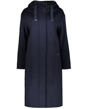 Herno Parka Con Logo - Blu