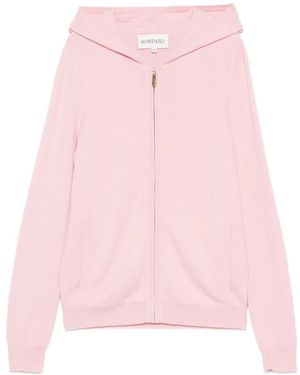 Bompard Zip Hooded Hoodies - Pink
