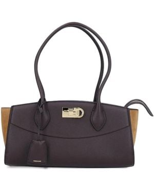 Ferragamo New Studio Soft Bag East-West (M) - Black
