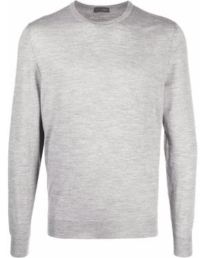 Drumohr Round Neck Jumper - Grey