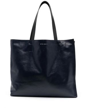 Marni Shopper Aus Leder - Blau