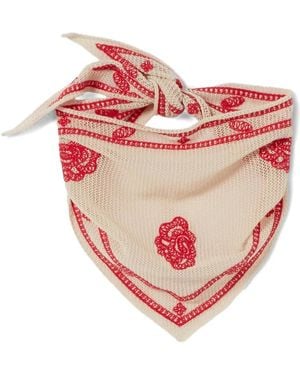 Claudie Pierlot Pañuelo Con Bordado Floral - Rosa