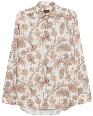 Etro Paisley-Print Long-Sleeve Shirt - Natural