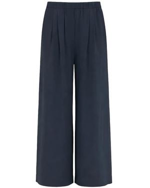 Christian Wijnants Pima Elasticated Pleated Palazzo Trousers - Blue