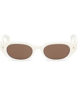 AllSaints Lola Oval-Frame Sunglasses - White