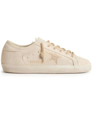 Golden Goose Super-Star Trainers - Natural