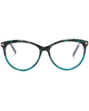 Tom Ford Brille Mit Cat-Eye-Gestell - Braun