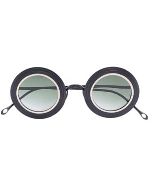 Uma Wang Round-Frame Gradient Sunglasses - Blue