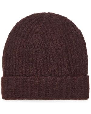 Alanui Finest Logo-Patch Beanie Hat - Red