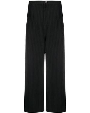 Y's Yohji Yamamoto Pinstripe Wide-Leg Trousers - Black