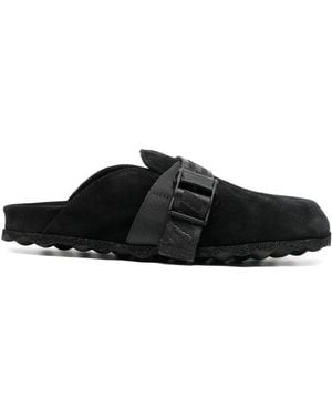 Off-White c/o Virgil Abloh Debossed-logo Buckled Mules - Black