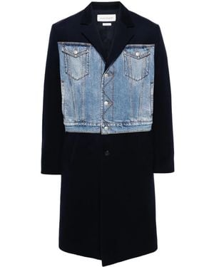 McQueen Jas Met Enkele Rij Knopen - Blauw