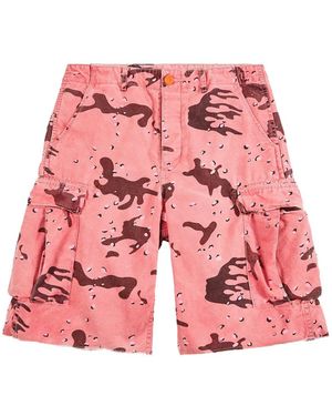 HELLSTAR Cargo-Shorts Mit Camouflage-Print - Rot