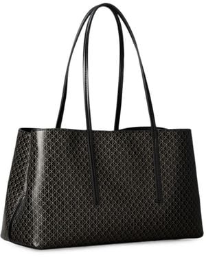 Calvin Klein Bolso De Hombro Con Monograma Estampado - Negro