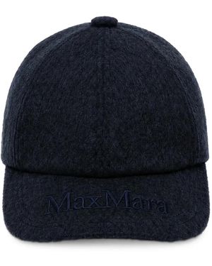 Max Mara Logo-Embroidered Baseball Cap - Blue