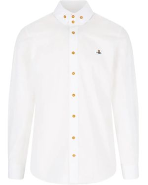 Vivienne Westwood Krall Orb-Embellished Button-Fastening Shirt - White