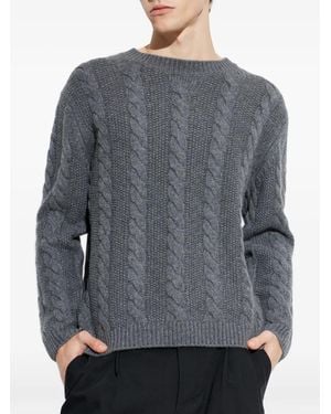 Lisa Yang Cable-Knit Crew-Neck Jumper - Grey