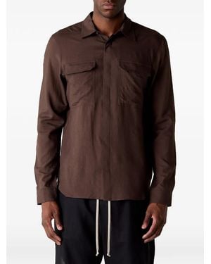 Rick Owens Work Shirt - Brown