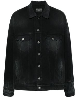 Balenciaga Deconstructed Denim Jacket - Black