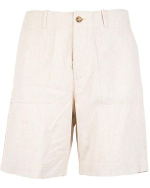 Brooksfield Bermudas Con Motivo A Rayas - Blanco