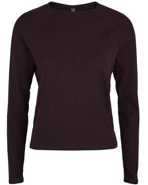 Vuori Camiseta De Canalé De Manga Raglán - Morado