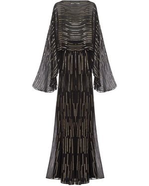 Taller Marmo Tribeca Striped Maxi Dress - Black