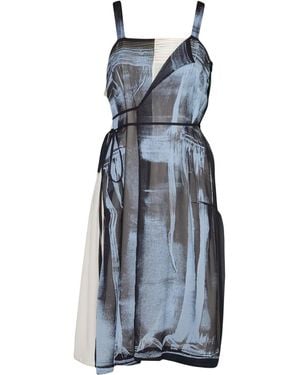 Maison Margiela Freeze シルクドレス - ブルー
