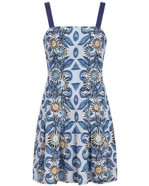 Marie Oliver Logan Floral Dress - Blue