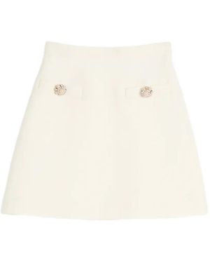 Valentino Garavani Crepe Couture Short Skirt - White